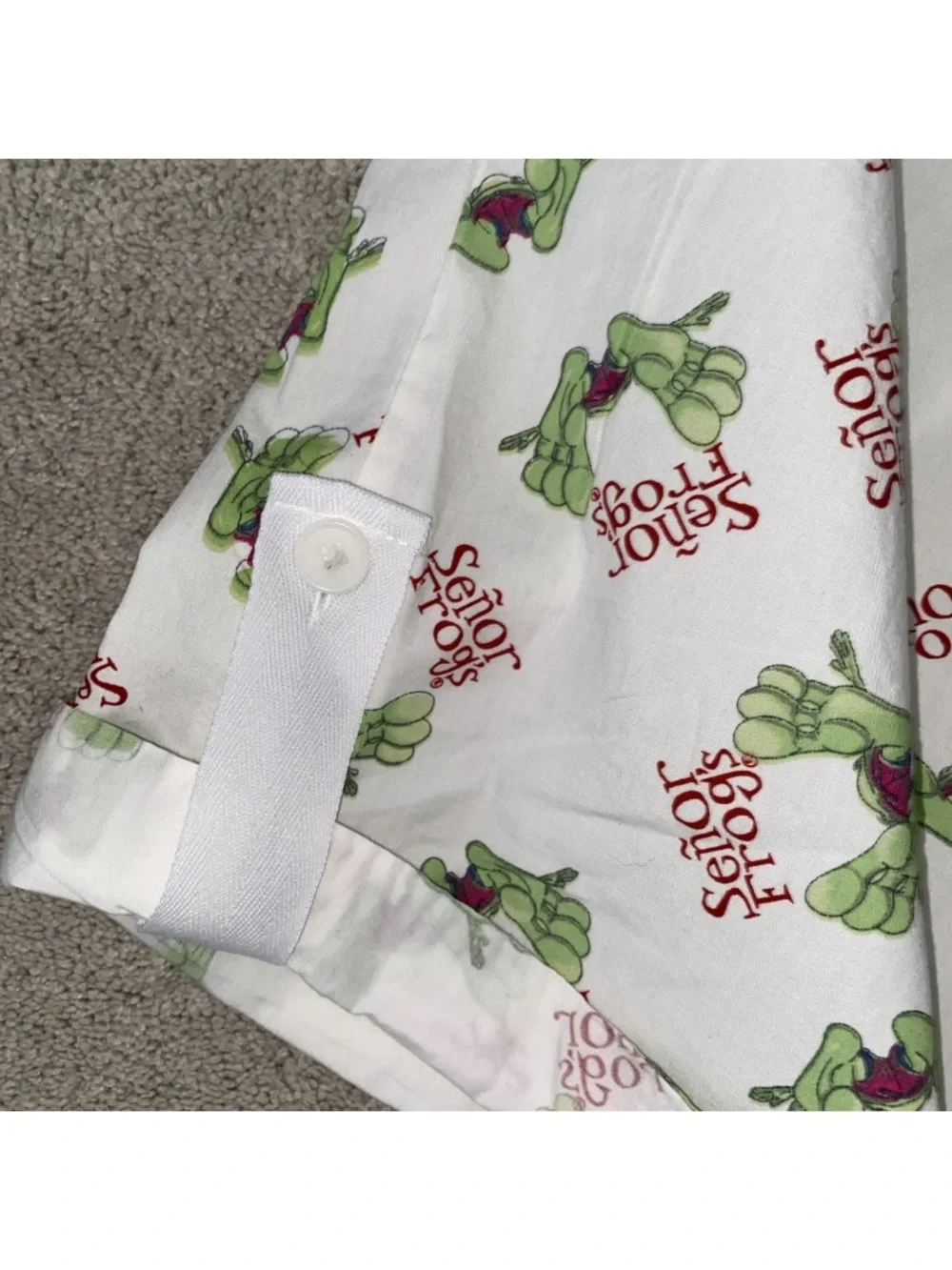 Senor‎ Frogs Bahamas Sleepwear Pajama Bottoms Frogs Feet Size Large Cotton
